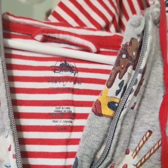 Disney Gray and Red Striped Onesie With Charcters - Picture 2 of 3